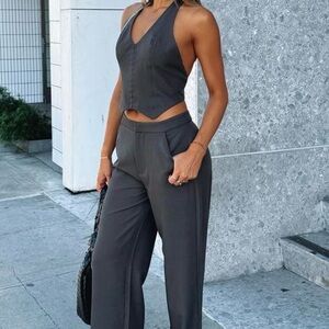 White Fox Boutique Charcoal Trousers